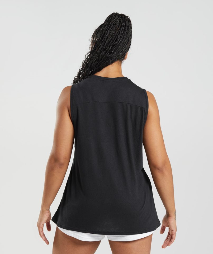 Women's Gymshark Legacy Tanks Black | CA 835N60